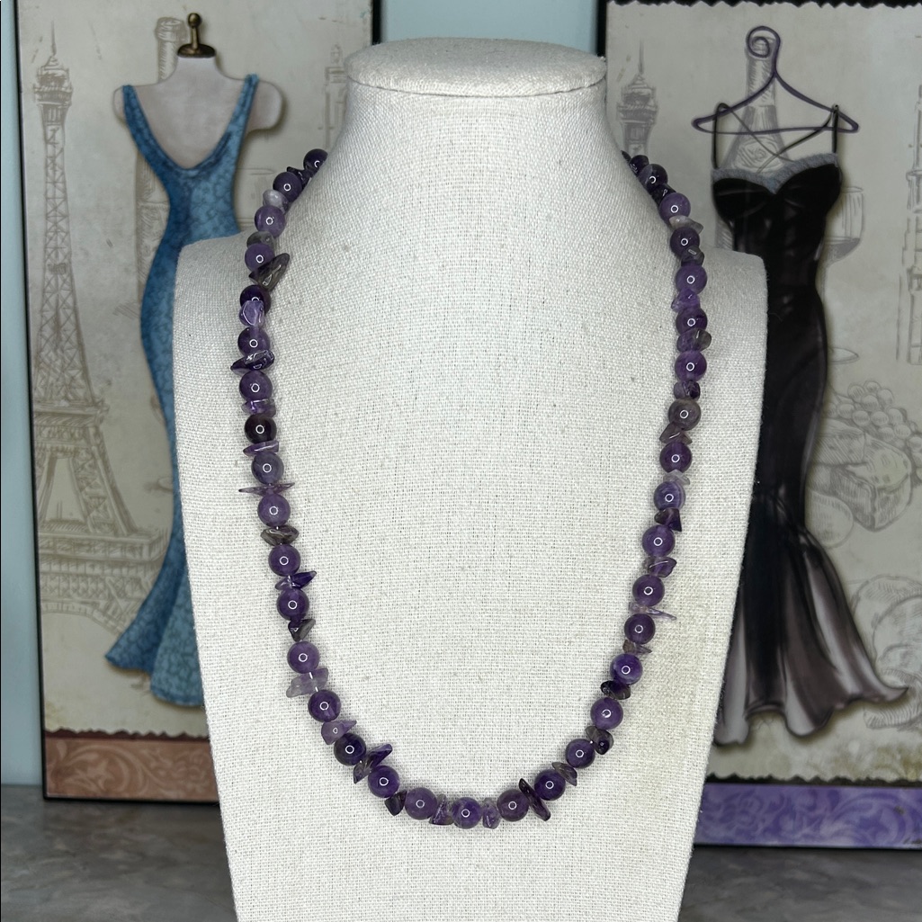 Veronese Amethyst Necklace 8” Drop With Extender